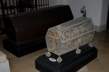 A child's coffin.