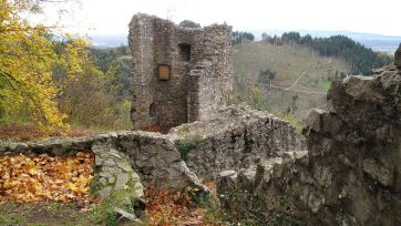Ruins of Schwarzenburg Castle.