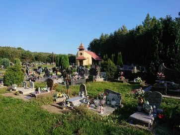 View of Choczewo cemetery.