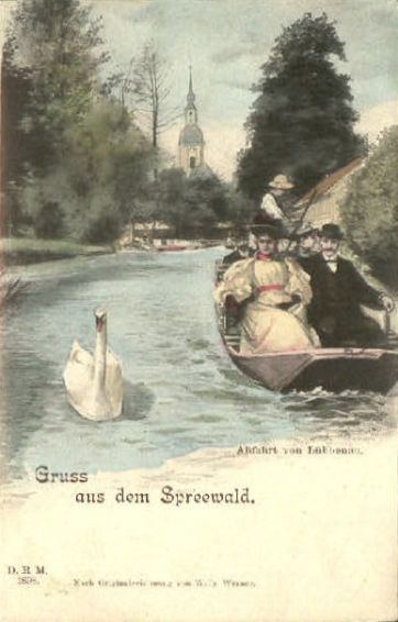 Old postcard from Lübbenau.