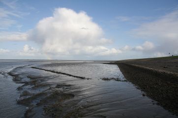 The beach at Nordstrand peninsula at low tide.