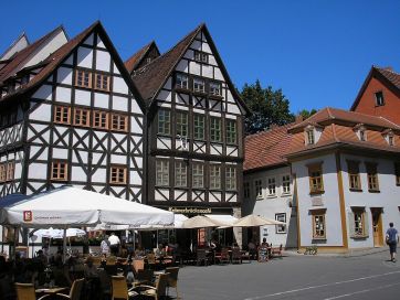 View of the Benediktsplatz plaza in Erfurt.