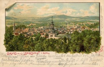 Old postcard of Landeshut.